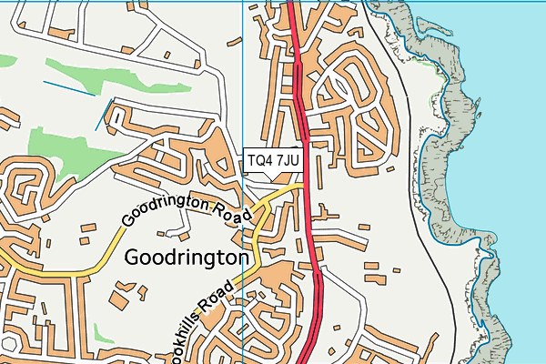 TQ4 7JU map - OS VectorMap District (Ordnance Survey) TQ4 7JU map - OS VectorMap District (Ordnance Survey)