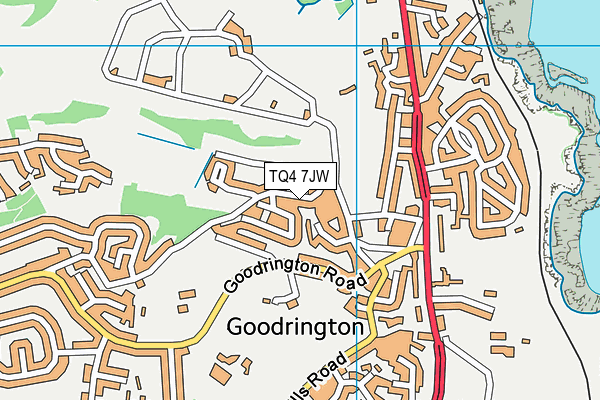 TQ4 7JW map - OS VectorMap District (Ordnance Survey) TQ4 7JW map - OS VectorMap District (Ordnance Survey)