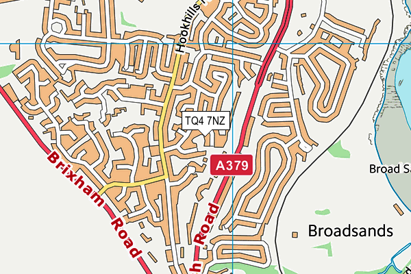 TQ4 7NZ map - OS VectorMap District (Ordnance Survey)