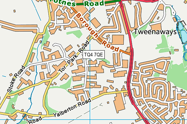 TQ4 7QE map - OS VectorMap District (Ordnance Survey)