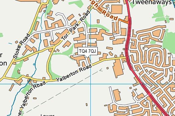 TQ4 7QJ map - OS VectorMap District (Ordnance Survey) TQ4 7QJ map - OS VectorMap District (Ordnance Survey)