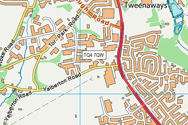 TQ4 7QW map - OS VectorMap District (Ordnance Survey) TQ4 7QW map - OS VectorMap District (Ordnance Survey)