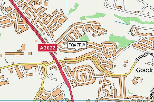 TQ4 7RW map - OS VectorMap District (Ordnance Survey) TQ4 7RW map - OS VectorMap District (Ordnance Survey)