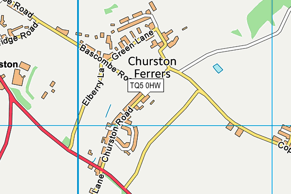 TQ5 0HW map - OS VectorMap District (Ordnance Survey)