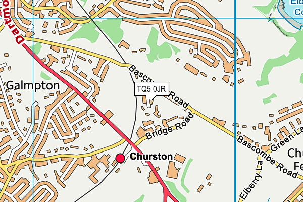 TQ5 0JR map - OS VectorMap District (Ordnance Survey)
