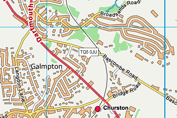TQ5 0JU map - OS VectorMap District (Ordnance Survey)