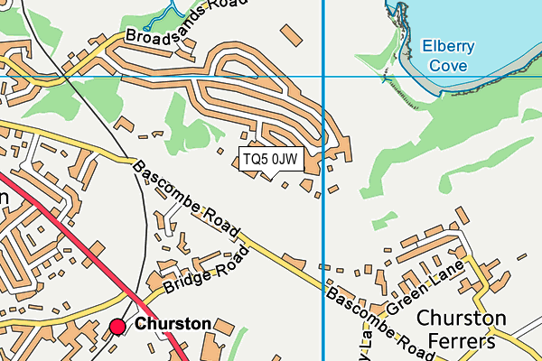 TQ5 0JW map - OS VectorMap District (Ordnance Survey)