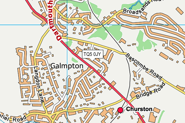 TQ5 0JY map - OS VectorMap District (Ordnance Survey)