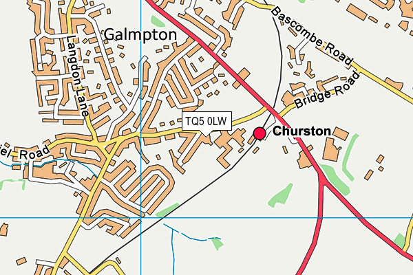 TQ5 0LW map - OS VectorMap District (Ordnance Survey)