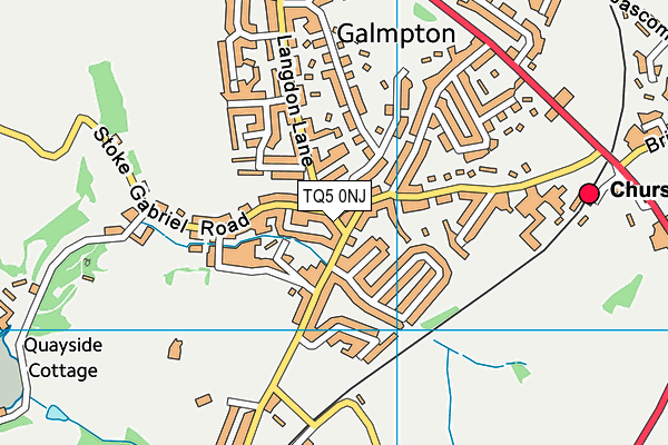 TQ5 0NJ map - OS VectorMap District (Ordnance Survey)