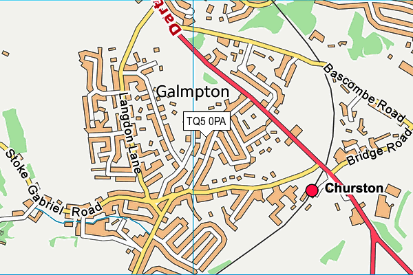 TQ5 0PA map - OS VectorMap District (Ordnance Survey)