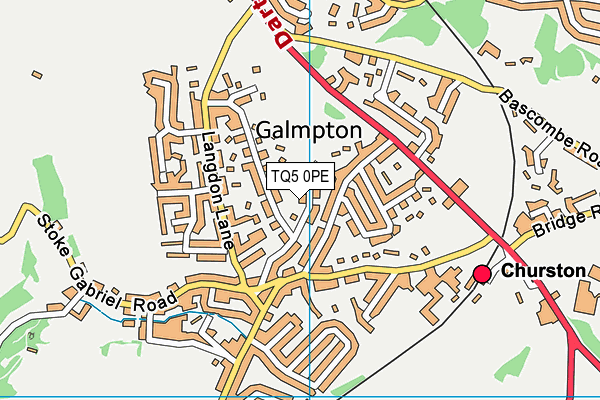 TQ5 0PE map - OS VectorMap District (Ordnance Survey)