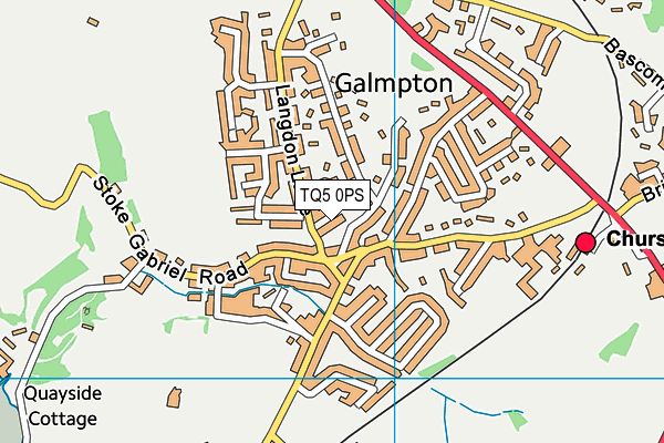 TQ5 0PS map - OS VectorMap District (Ordnance Survey)