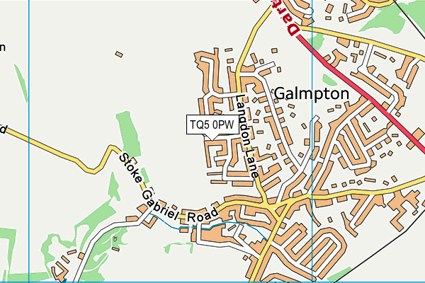 TQ5 0PW map - OS VectorMap District (Ordnance Survey)