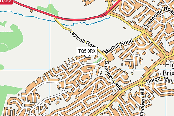 TQ5 0RX map - OS VectorMap District (Ordnance Survey)