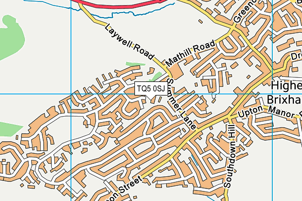 TQ5 0SJ map - OS VectorMap District (Ordnance Survey)