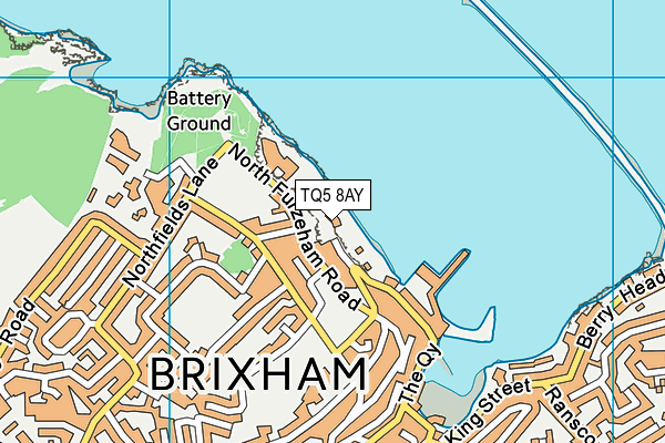 TQ5 8AY map - OS VectorMap District (Ordnance Survey)