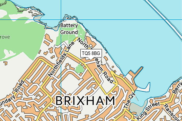 TQ5 8BG map - OS VectorMap District (Ordnance Survey)