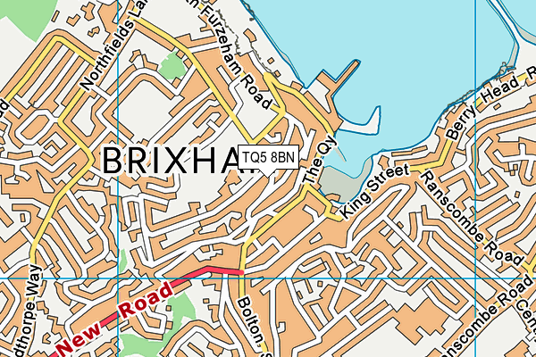 TQ5 8BN map - OS VectorMap District (Ordnance Survey)