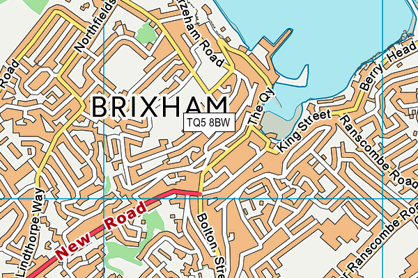 TQ5 8BW map - OS VectorMap District (Ordnance Survey)