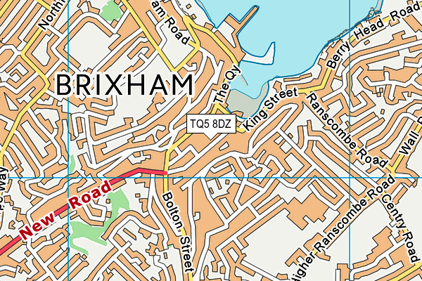 TQ5 8DZ map - OS VectorMap District (Ordnance Survey)