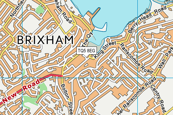 TQ5 8EG map - OS VectorMap District (Ordnance Survey)