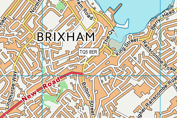 TQ5 8ER map - OS VectorMap District (Ordnance Survey)