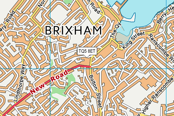 TQ5 8ET map - OS VectorMap District (Ordnance Survey)