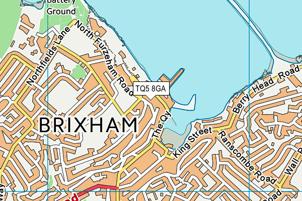 TQ5 8GA map - OS VectorMap District (Ordnance Survey)