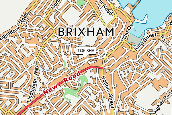 TQ5 8HA map - OS VectorMap District (Ordnance Survey)
