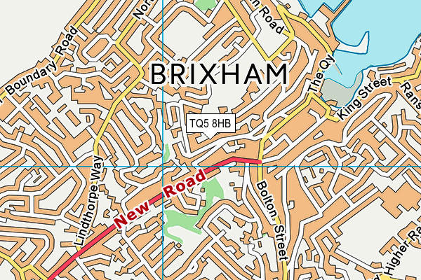 TQ5 8HB map - OS VectorMap District (Ordnance Survey)