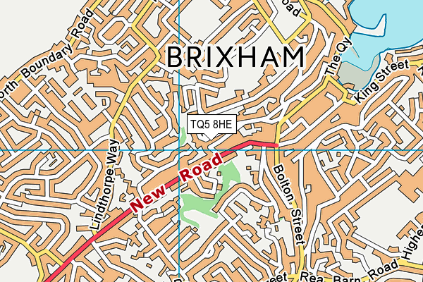 TQ5 8HE map - OS VectorMap District (Ordnance Survey)