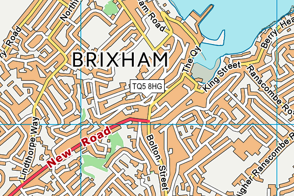 TQ5 8HG map - OS VectorMap District (Ordnance Survey)