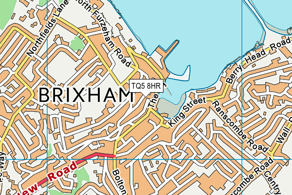 TQ5 8HR map - OS VectorMap District (Ordnance Survey)