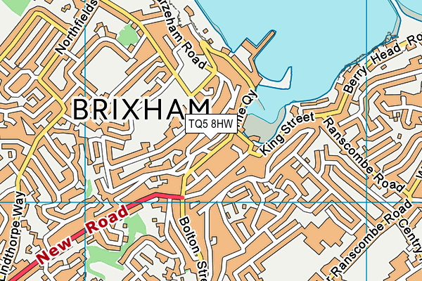 TQ5 8HW map - OS VectorMap District (Ordnance Survey)