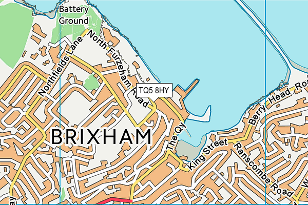 TQ5 8HY map - OS VectorMap District (Ordnance Survey)