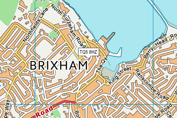 TQ5 8HZ map - OS VectorMap District (Ordnance Survey)