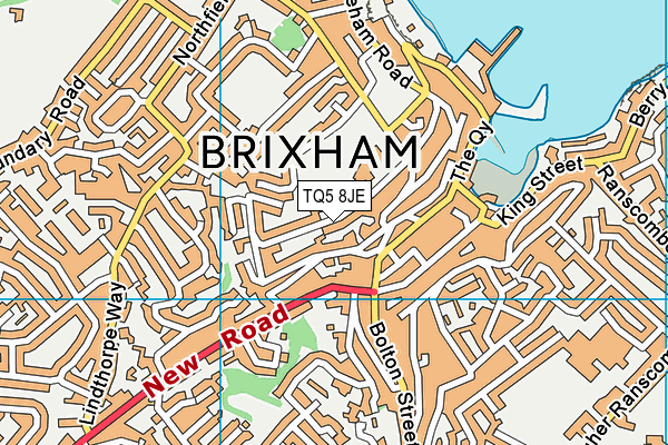 TQ5 8JE map - OS VectorMap District (Ordnance Survey)