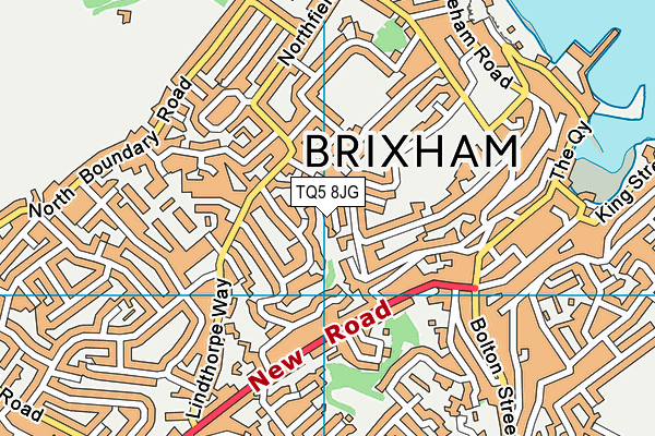 TQ5 8JG map - OS VectorMap District (Ordnance Survey)