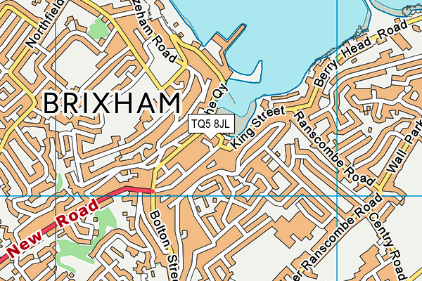 TQ5 8JL map - OS VectorMap District (Ordnance Survey)