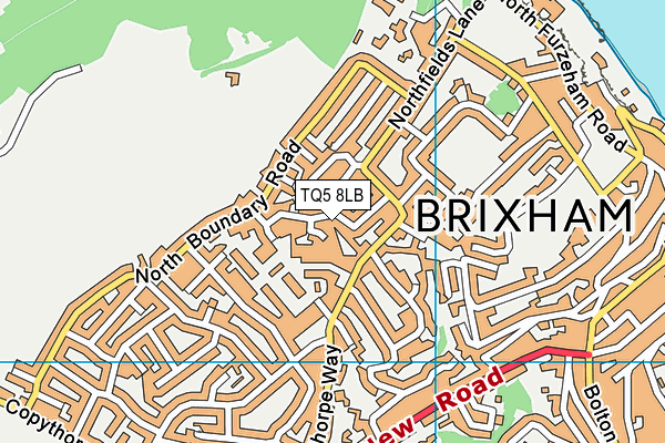 TQ5 8LB map - OS VectorMap District (Ordnance Survey)