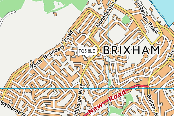 TQ5 8LE map - OS VectorMap District (Ordnance Survey)