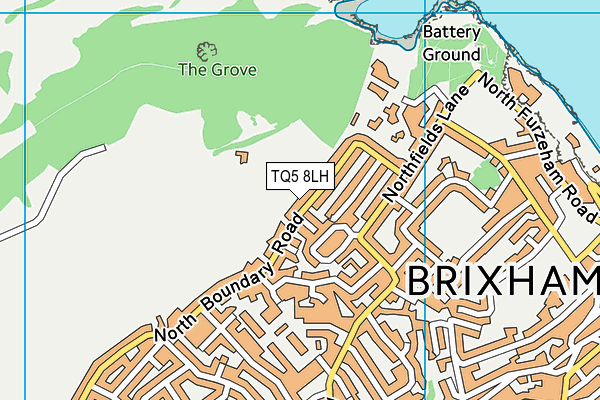 TQ5 8LH map - OS VectorMap District (Ordnance Survey) TQ5 8LH map - OS VectorMap District (Ordnance Survey)