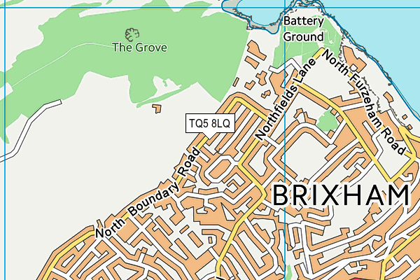 TQ5 8LQ map - OS VectorMap District (Ordnance Survey)