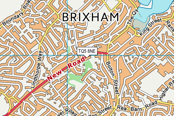 TQ5 8NE map - OS VectorMap District (Ordnance Survey)