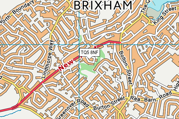TQ5 8NF map - OS VectorMap District (Ordnance Survey)