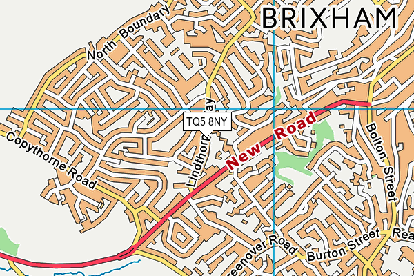 TQ5 8NY map - OS VectorMap District (Ordnance Survey)