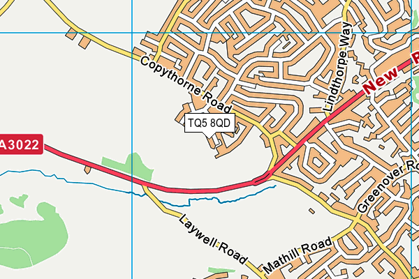 TQ5 8QD map - OS VectorMap District (Ordnance Survey)