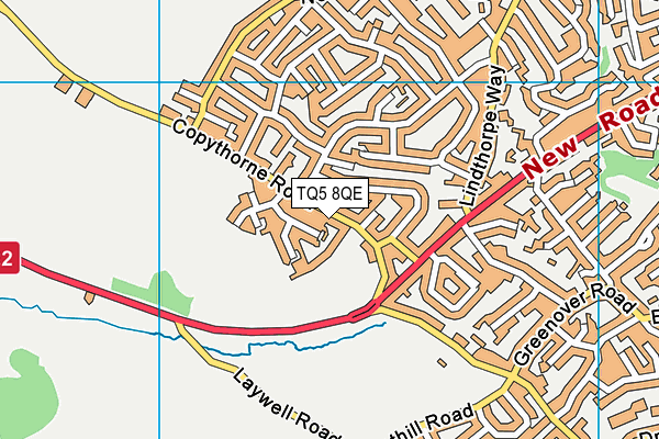 TQ5 8QE map - OS VectorMap District (Ordnance Survey)