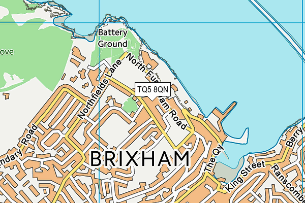 TQ5 8QN map - OS VectorMap District (Ordnance Survey)